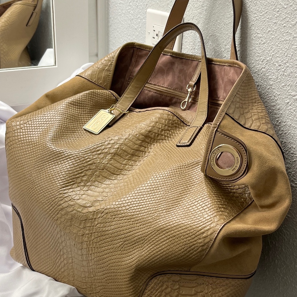 Coach Hadley XL Python Leather